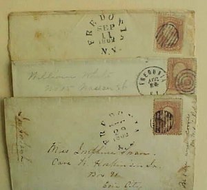 US #65 FREDONIA  NEW YORK 3 COVERS