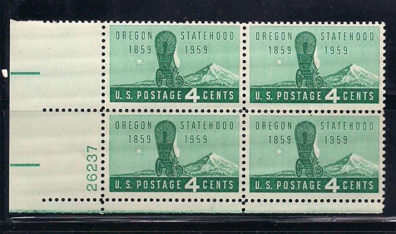 US Plt Blk Sc# 1124 Oregon Statehood MNH #26237 LL 