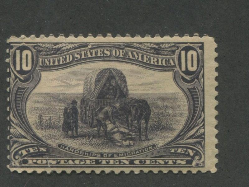 1898 US Stamp #290 10c Mint Hinged Average Original Gum Catalogue Value $145