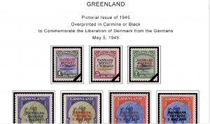 COLOR PRINTED GREENLAND 1905-2010 STAMP ALBUM PAGES (100 illustrated pages)