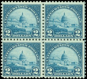 US #572 Block/4, Mint-F/VF-OG-NH