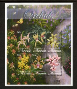 Micronesia 2002 - Orchids Flowers - Sheet of 6 Stamps - Scott #517 - MNH