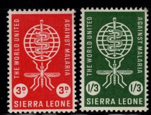 Sierra Leone Scott 225-226 MH* Malaria stamp set