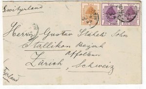 Orange Free State 1898 Jagersfontein cancel on cover to Switzerland