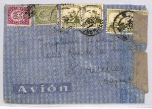 SPAIN Air Mail Cover Barcelona *SPANISH CIVIL WAR* Censor 1937? Brussels YG176