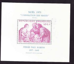 D1-Rwanda-Scott#713-unused NH sheet-Christmas-1975-