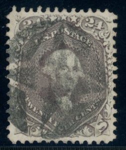 US Stamp #78 Washington 24c - PSE Cert - Fancy 4 Point Star Cancel - CV $400.00