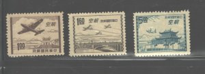 TAIWAN,1954,   AIRMAL  #C65 - C67  MNH NO GUM AS ISSUED