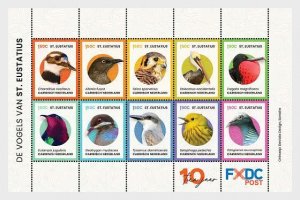 St. Eustasius - Postfris/MNH - Sheet Birds 2024