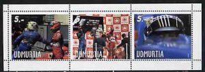 UDMURTIA - 1999 - Formula 1 - Perf 3v Sheet - Mint Never Hinged-Private Issue