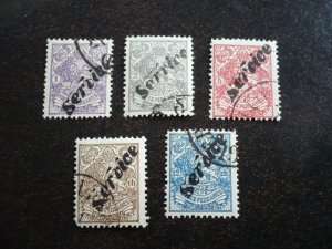 Stamps - Persia - Scott# O8-O9, O11-O13 - Used Part Set of 5 Stamps