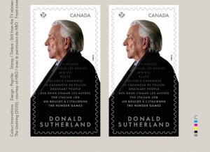 DONALD SUTHERLAND = FAMOUS ACTOR = pair from booklet w/ COLOUR ID icons 2023 MNH