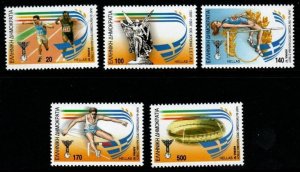 GREECE SG2036/40 1997 6th WORLD ATHLETICS CHAMPIONSHIPS MNH