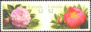 Canada #2262a, Complete Set, 2008, Flowers, Never Hinged