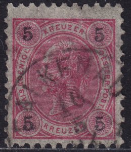 Austria - 1890 - Scott #54 - used - FALKENAU pmk Czech Republic