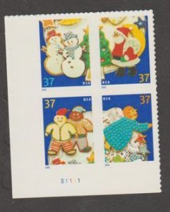 U.S. Scott #3949-3952 Christmas Cookies Stamp - Mint NH Plate Block