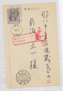 Ryukyu Islands UZE26A Yamakawa message; used card.