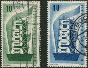 Germany SC# 748-9 Europa 10pf & 40pf  Used  SCV $1.20