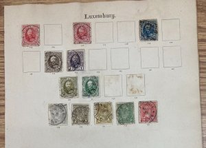 KAPPYSTAMPS  LUXEMBOURG OLD COLLECTION OF 50 DIFFERENT ON PAGES  A102