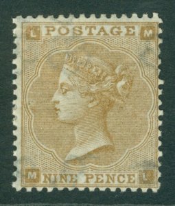 SG 86 9d bistre lettered ML. Lightly mounted mint with good centring for this... 