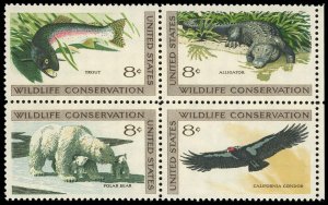 US Sc 1427-30 F-VF/MNH Se Tenant Block - 1971 Wildlife Conservation