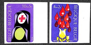 Belgium 1974, Red Cross 2v, imperforated, MNH