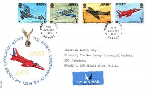 FIRST DAY COVER 50th ANNIVERSARY OF THE ROYAL AIR FORCES ASSOCIATION JERSEY 1975