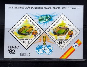 WORLD CUP Soccer - Barcelona, Madrid - MNH Souvenir Sheet, Hungary [W03]