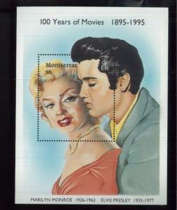 ELVIS & MARLYN Souvenir Sheet MNH - Montserrat E7