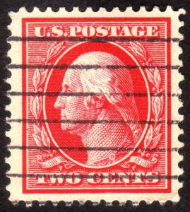1910, US 2c, Washington, Used, well centered, Sc 375