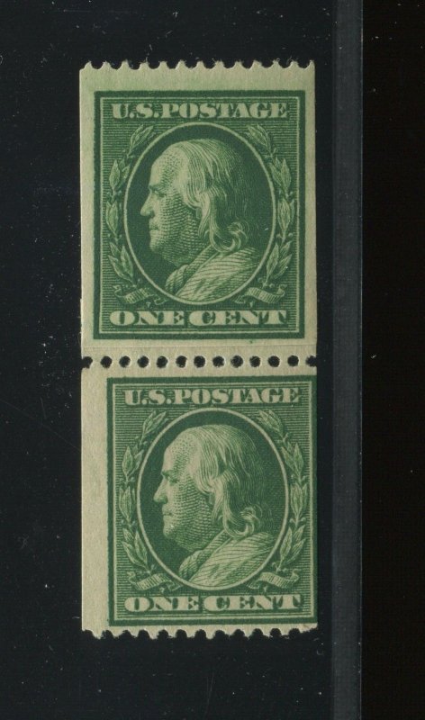348 Franklin Mint Coil Paste Up Plate #5489 & Star Pair of 2 Stamps (Bx 3539)