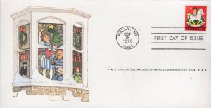 Postmasters of America Printed FDC for the 1978 Hobby Horse Christmas Stamp