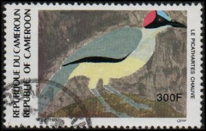 Cameroun 863 - Used - 300fr White-necked Rockfowl (1991) (cv $2.00)