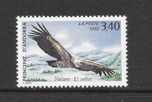 BIRDS -ANDORRA (FR) #419 VULTURE MNH