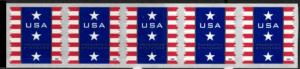 US Stamp #4158 MNH Non-Denominated Banner Coil Strip of 5