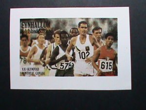 ​SCOTLAND-EYNHALLOW STAMP-1976- SUMMER OLYMPIC GAMES-MONTREAL-MNH IMPERF S/S