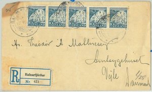 COUNTY 64658 - ISLAND - POSTAL HISTORY - REGISTERED LETTER 1936 -...-