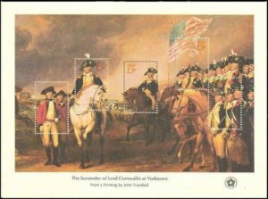 #1686-1689, Bicentennial Souvenir Sheets with Envelope, VF Never Hinged 