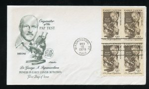 US 1754 Dr George Papanicolaou Blk  UA Artmaster FDC