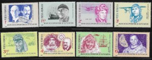 Romania 1985 Inventors & Adventurers Sc 3345-3352 MNH A2480