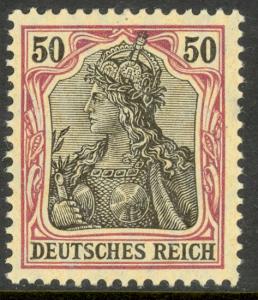 GERMANY 1905-19 50pf GERMANIA PRE WAR PRINTING Sc 88c MVLH