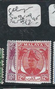 MALAYA SELANGOR  (P2206B) SULTAN  10C, 12C  SG 98-9   MOG