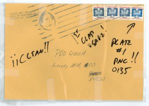 US O127/O135 Genuine on cover, 29c usage of official stamps including the O135 plate #1 coil stamp.  No catalog value exists on