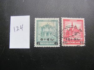 Germany 1932 USED SC B42-B43 SET XF 28 EUROS (124)