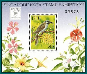 Fiji 1997 Singpex, Birds, MS MNH  #787,SGMS976