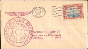 1928 SPRINGFIELD MASSACHUSETTS  CACHET FOR EASTERN STATES EXPOSITION