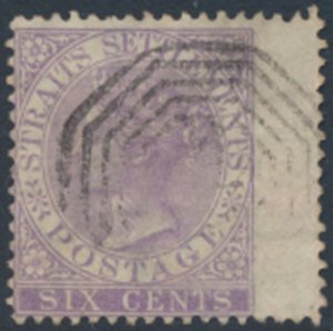 Straits Settlements    SC# 12 Used wing margin see details & scans