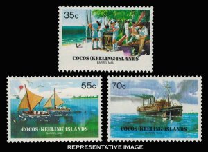 Cocos Islands Scott 111-113 Mint never hinged.