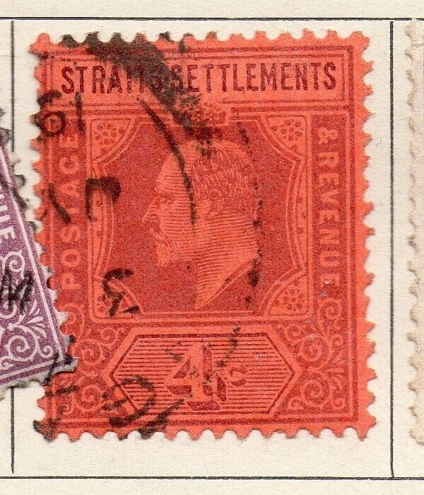 Malaya Straights Settlements 1902 Issue Fine Used 4c. NW-97790