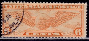 United States, 1934, Airmail, Winged Globe, 6c, sc#C19, used